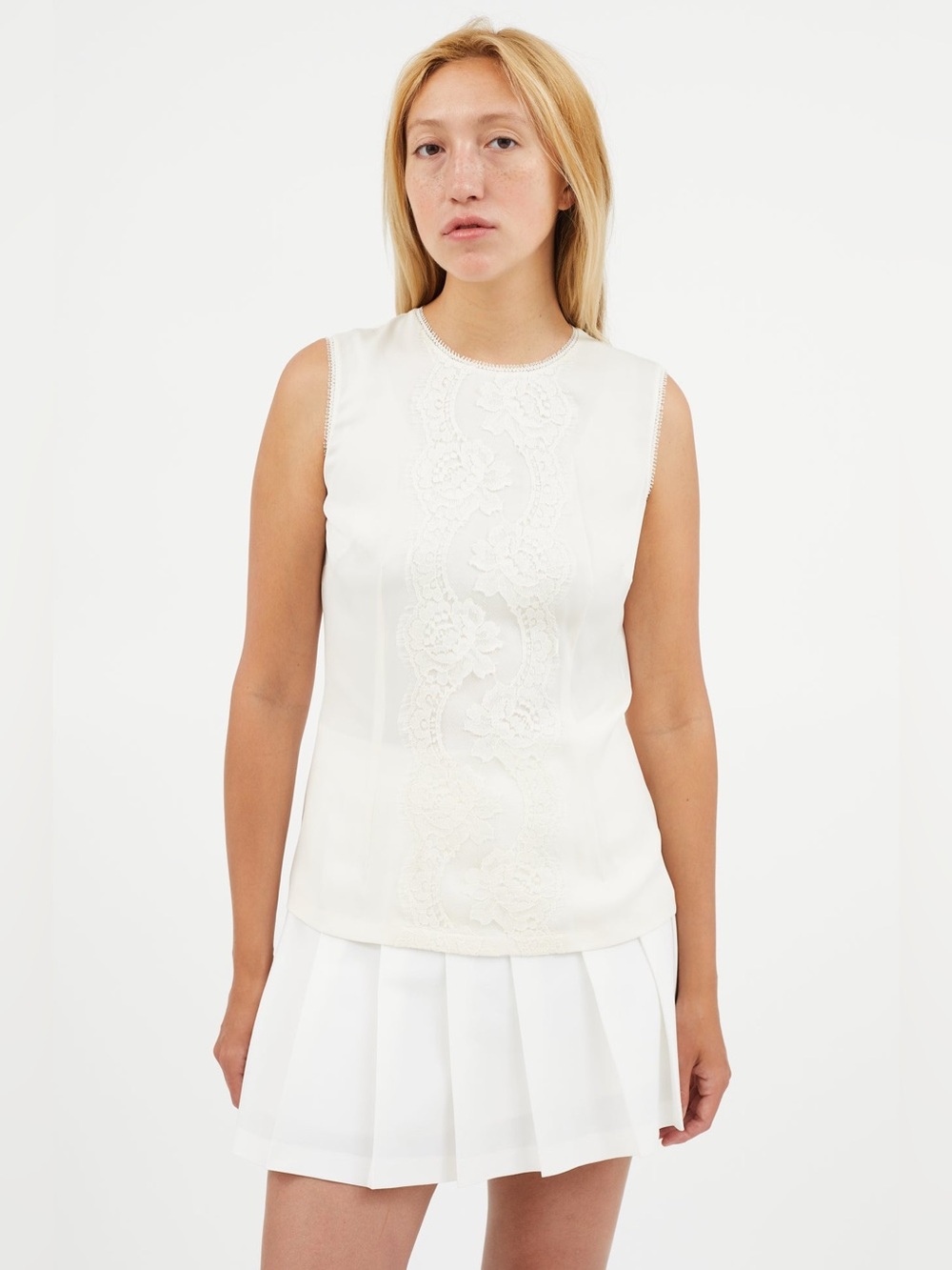 Banana Republic White Lace Front Sleeveless Camisole